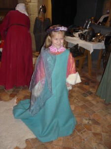 Here's my six year old cousin, Viviane, looking very medieval!