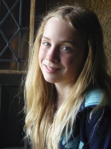 Here I am sitting by a window in the castle.