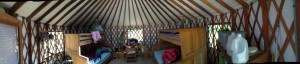 Our yurt with our things inside