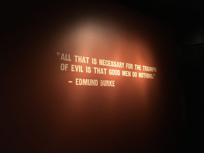 All that is necessary for the triumph of evil is that good men do nothing. - Edmund Burke